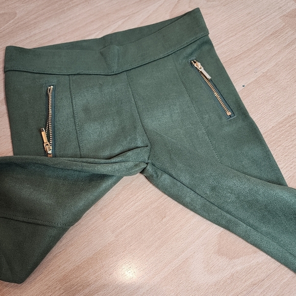 Janie and Jack Faux Suede Green Pull On Pants Kids Size 6 - Picture 4 of 11